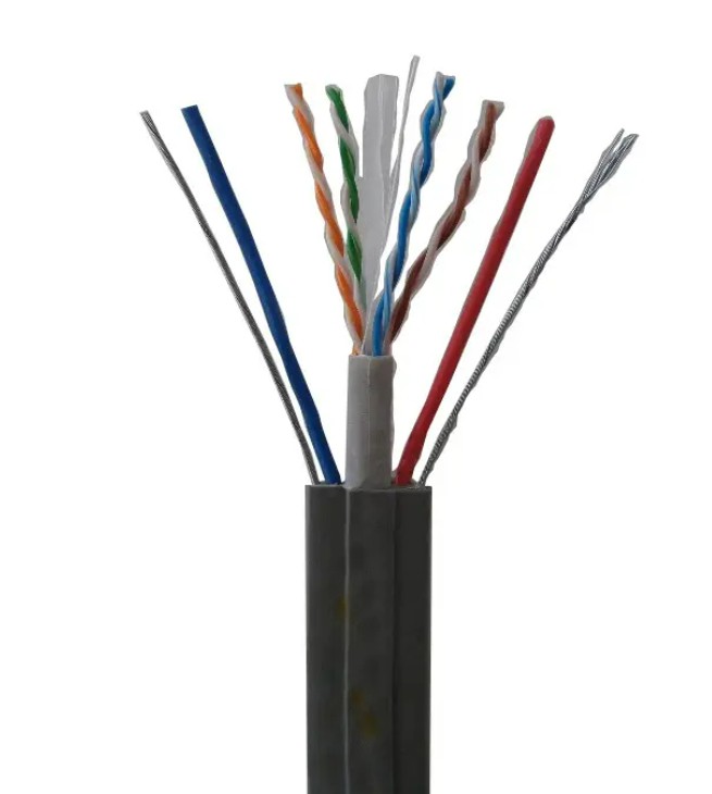 Плосък кабел за асансьор Cat 5e+захранващ TSFP кабел